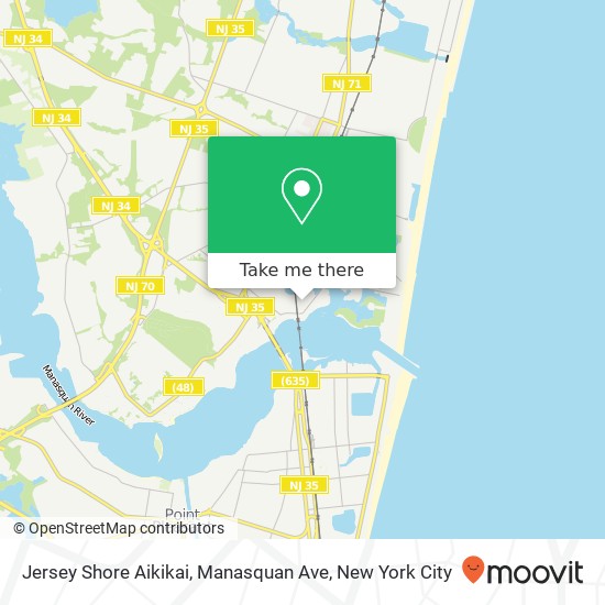 Jersey Shore Aikikai, Manasquan Ave map