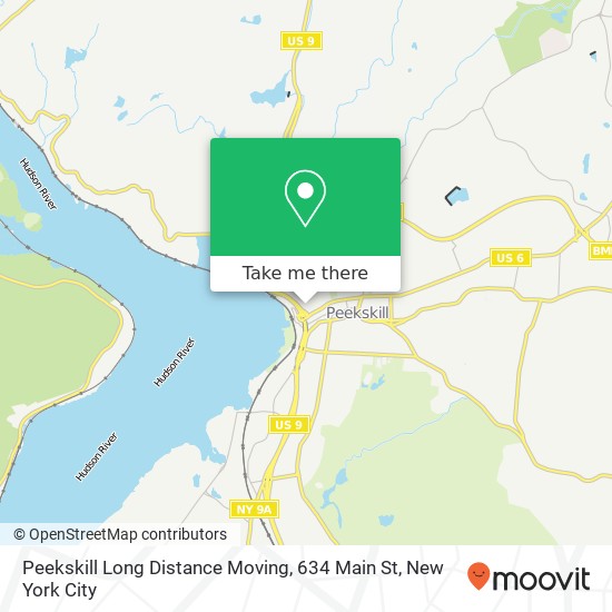 Peekskill Long Distance Moving, 634 Main St map