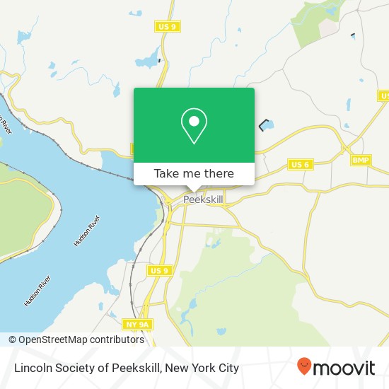 Lincoln Society of Peekskill map
