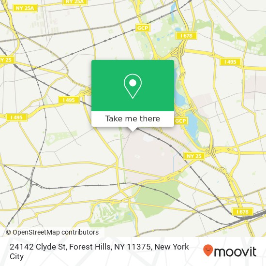 24142 Clyde St, Forest Hills, NY 11375 map