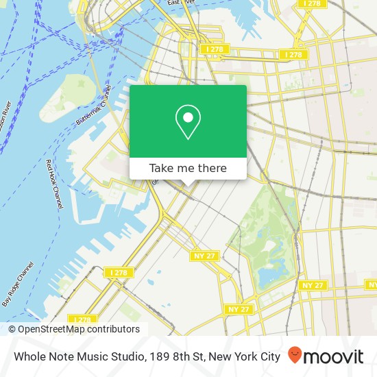 Mapa de Whole Note Music Studio, 189 8th St