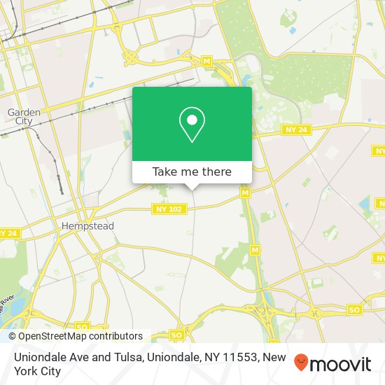 Uniondale Ave and Tulsa, Uniondale, NY 11553 map