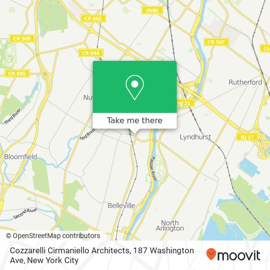 Mapa de Cozzarelli Cirmaniello Architects, 187 Washington Ave