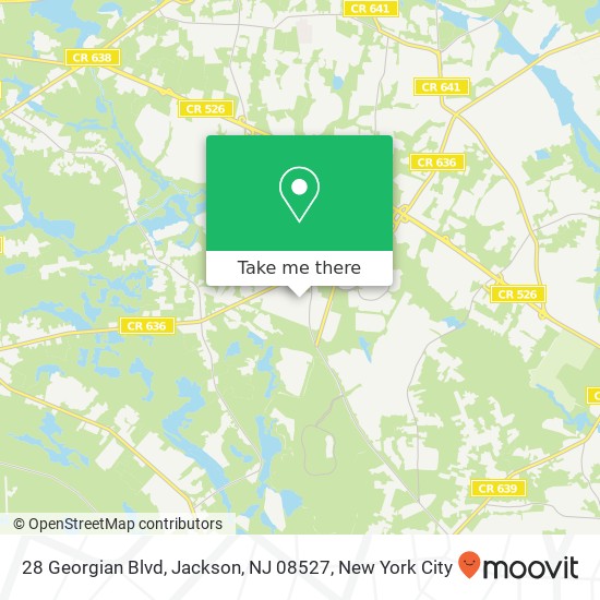 Mapa de 28 Georgian Blvd, Jackson, NJ 08527