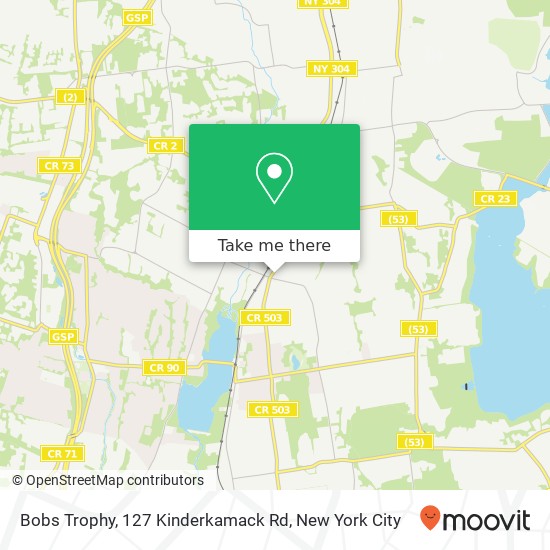 Mapa de Bobs Trophy, 127 Kinderkamack Rd