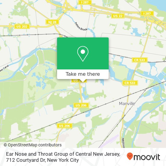 Ear Nose and Throat Group of Central New Jersey, 712 Courtyard Dr map