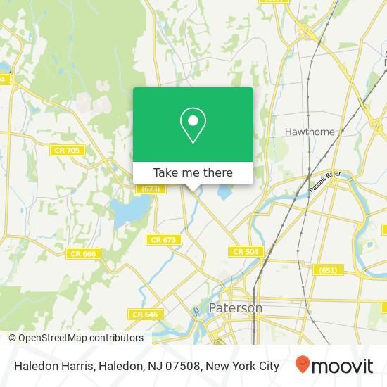 Mapa de Haledon Harris, Haledon, NJ 07508