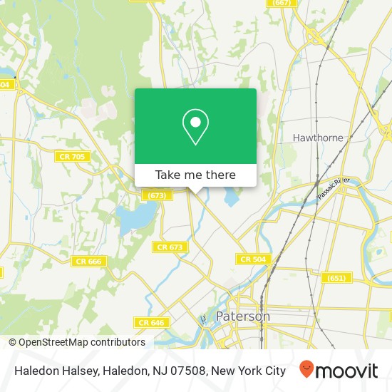 Mapa de Haledon Halsey, Haledon, NJ 07508