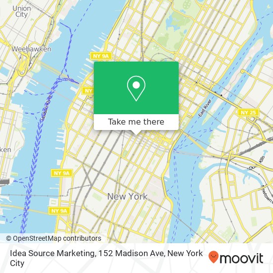 Mapa de Idea Source Marketing, 152 Madison Ave