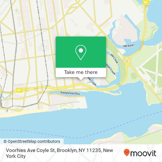 Mapa de Voorhies Ave Coyle St, Brooklyn, NY 11235