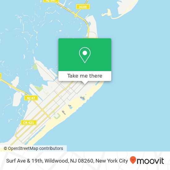 Mapa de Surf Ave & 19th, Wildwood, NJ 08260