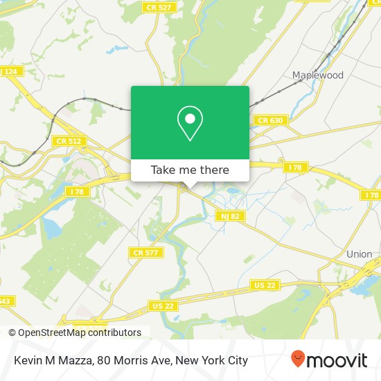 Mapa de Kevin M Mazza, 80 Morris Ave