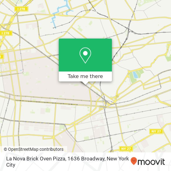 La Nova Brick Oven Pizza, 1636 Broadway map