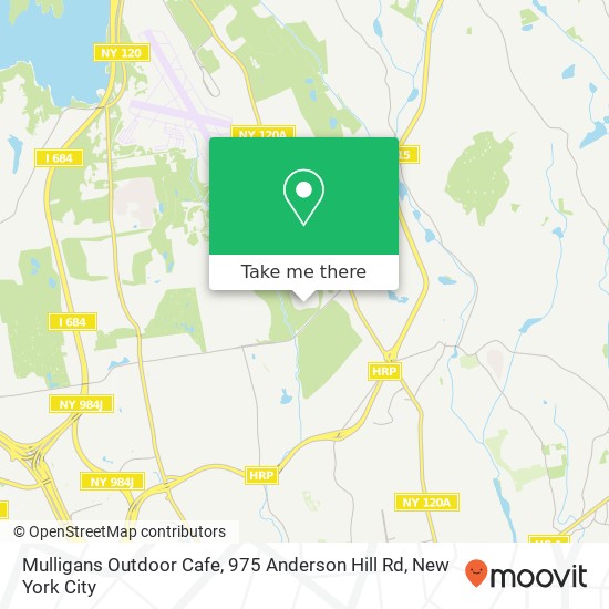 Mapa de Mulligans Outdoor Cafe, 975 Anderson Hill Rd