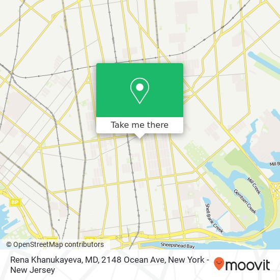 Mapa de Rena Khanukayeva, MD, 2148 Ocean Ave