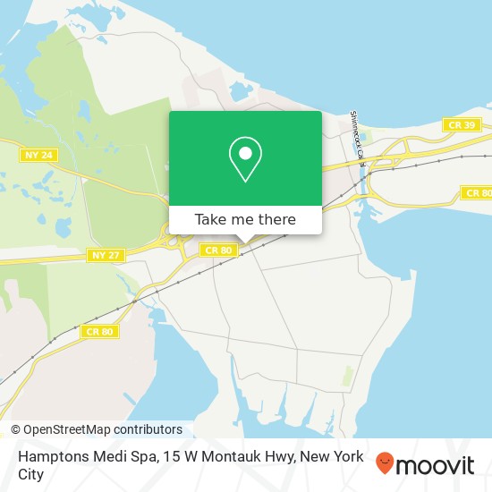 Mapa de Hamptons Medi Spa, 15 W Montauk Hwy