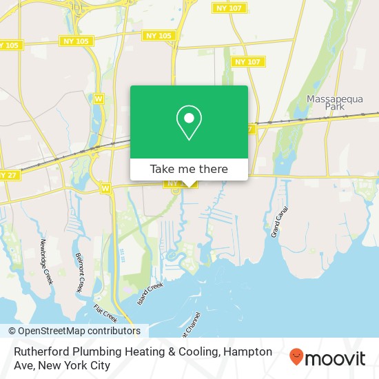 Rutherford Plumbing Heating & Cooling, Hampton Ave map