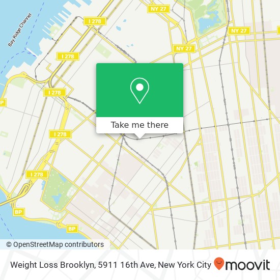 Mapa de Weight Loss Brooklyn, 5911 16th Ave