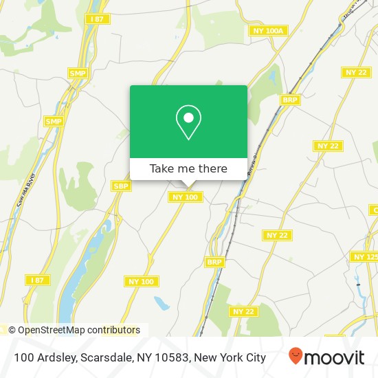 Mapa de 100 Ardsley, Scarsdale, NY 10583