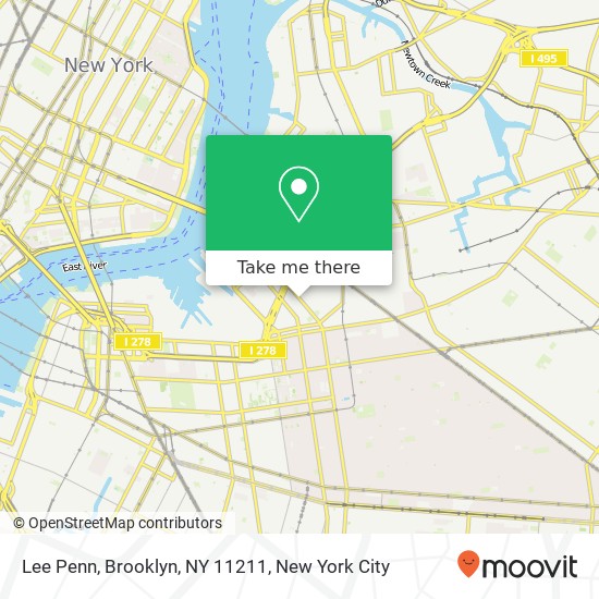 Mapa de Lee Penn, Brooklyn, NY 11211