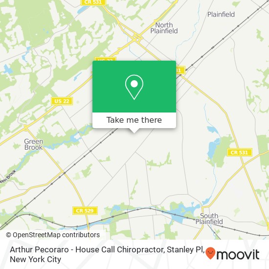 Arthur Pecoraro - House Call Chiropractor, Stanley Pl map