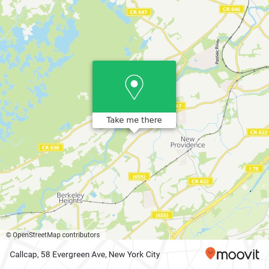 Mapa de Callcap, 58 Evergreen Ave