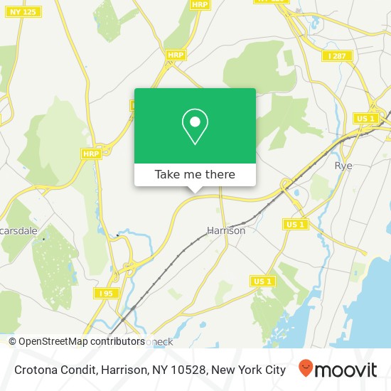 Mapa de Crotona Condit, Harrison, NY 10528
