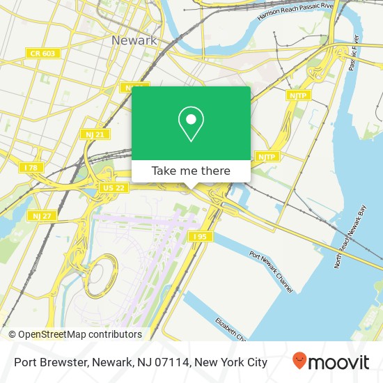 Mapa de Port Brewster, Newark, NJ 07114