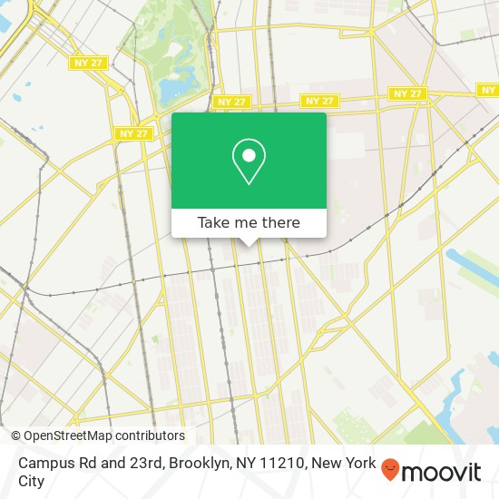 Mapa de Campus Rd and 23rd, Brooklyn, NY 11210