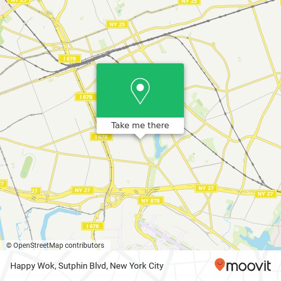 Happy Wok, Sutphin Blvd map