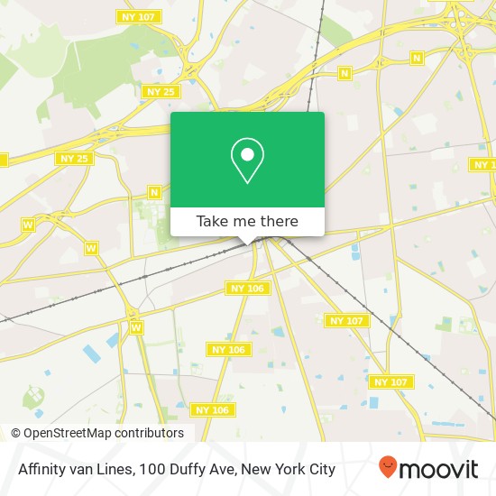 Mapa de Affinity van Lines, 100 Duffy Ave