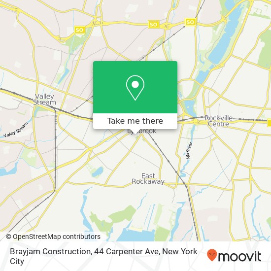 Mapa de Brayjam Construction, 44 Carpenter Ave