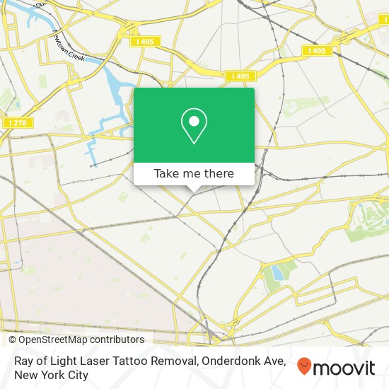 Ray of Light Laser Tattoo Removal, Onderdonk Ave map