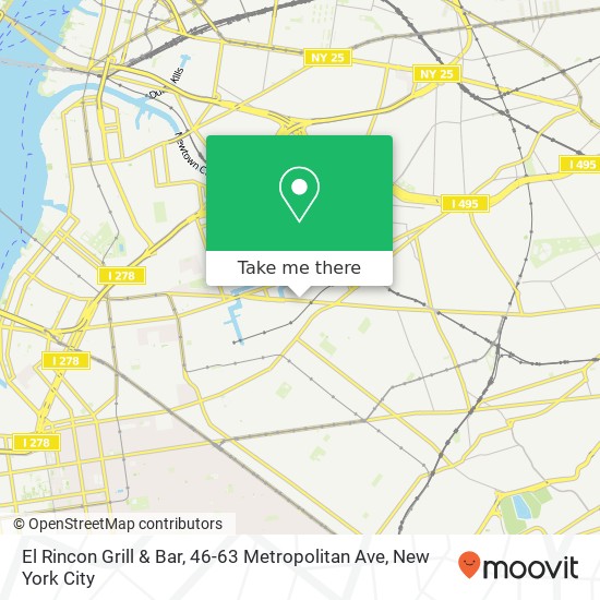 El Rincon Grill & Bar, 46-63 Metropolitan Ave map