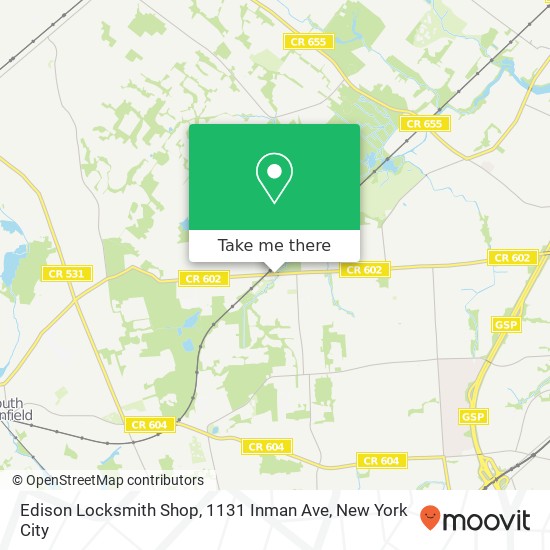 Mapa de Edison Locksmith Shop, 1131 Inman Ave