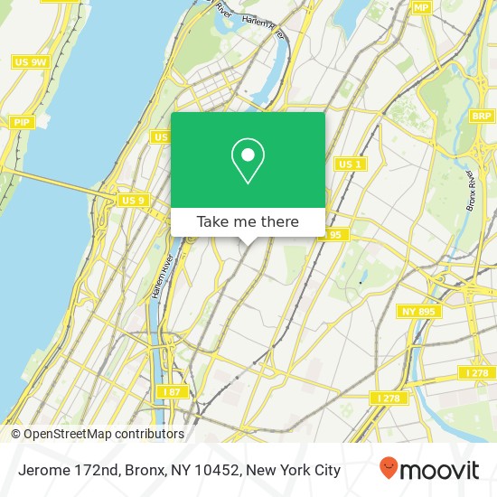 Mapa de Jerome 172nd, Bronx, NY 10452