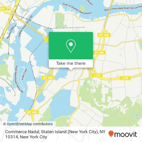 Mapa de Commerce Nadal, Staten Island (New York City), NY 10314