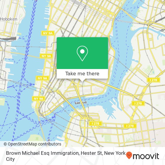Brown Michael Esq Immigration, Hester St map
