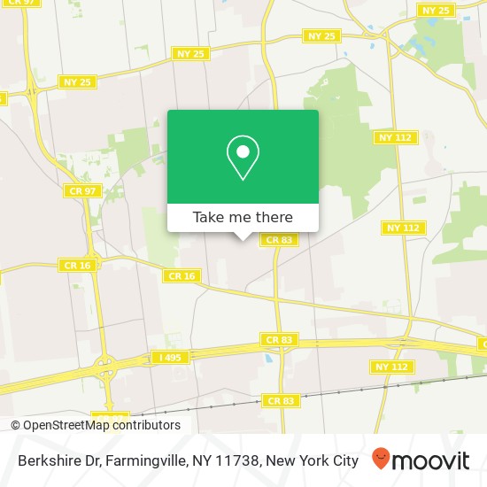 Berkshire Dr, Farmingville, NY 11738 map