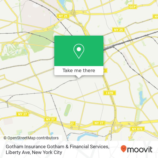 Mapa de Gotham Insurance Gotham & Financial Services, Liberty Ave