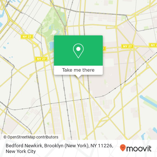 Mapa de Bedford Newkirk, Brooklyn (New York), NY 11226