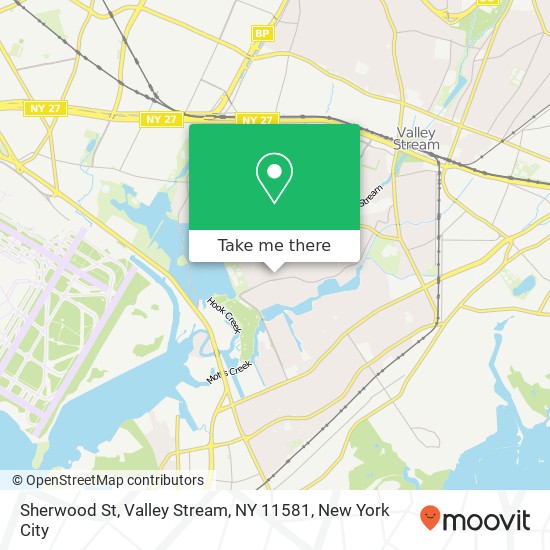 Mapa de Sherwood St, Valley Stream, NY 11581