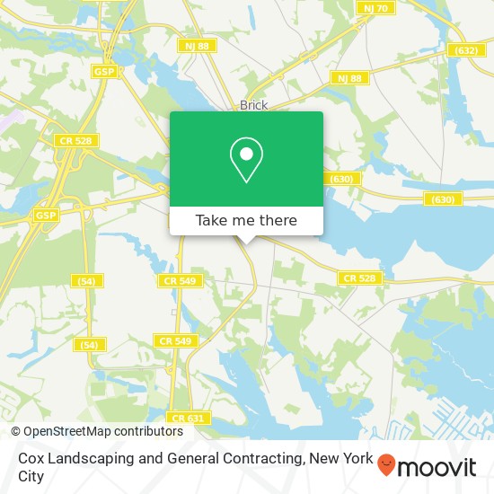 Cox Landscaping and General Contracting map