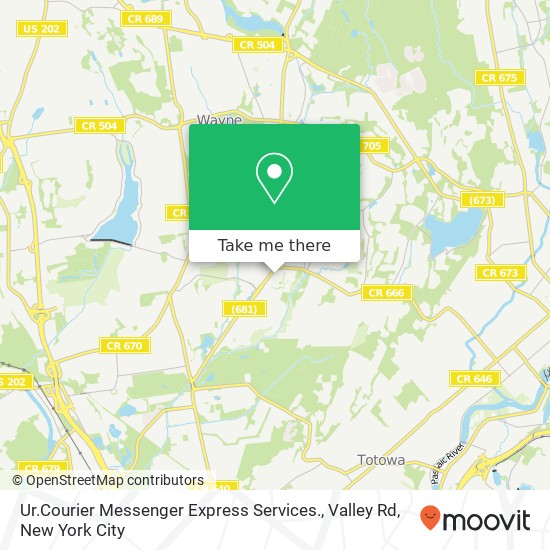 Mapa de Ur.Courier Messenger Express Services., Valley Rd