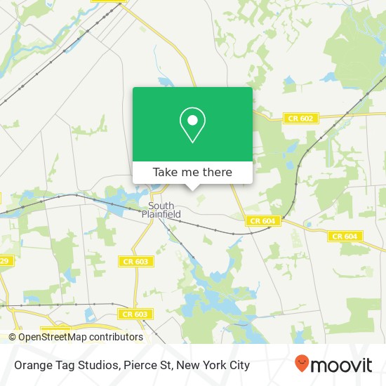 Mapa de Orange Tag Studios, Pierce St