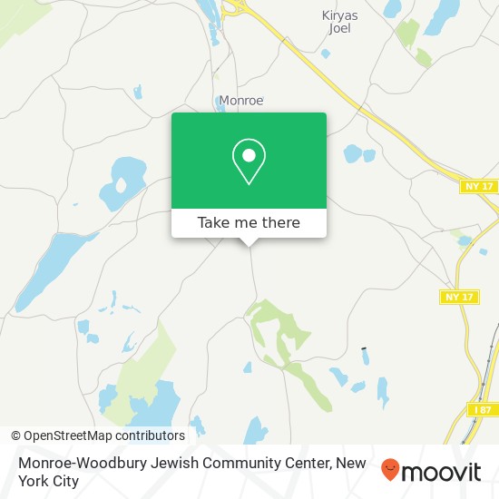 Monroe-Woodbury Jewish Community Center, 1465 Orange Tpke map
