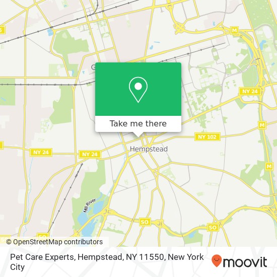 Mapa de Pet Care Experts, Hempstead, NY 11550