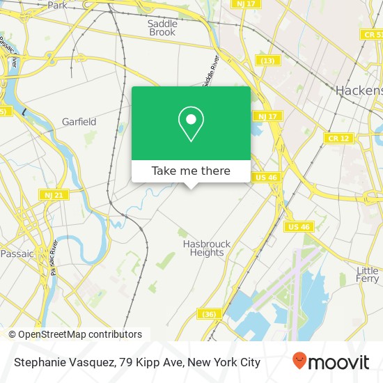 Mapa de Stephanie Vasquez, 79 Kipp Ave