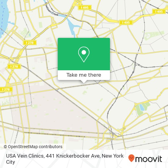 Mapa de USA Vein Clinics, 441 Knickerbocker Ave