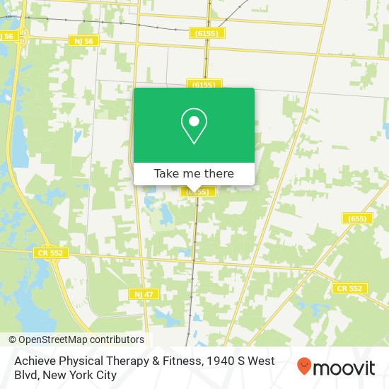 Mapa de Achieve Physical Therapy & Fitness, 1940 S West Blvd